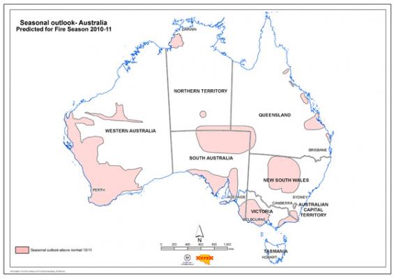 Seasonal bushfire outlook 2010